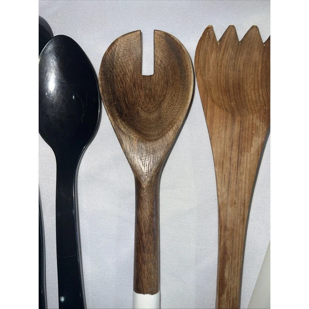 VTG Lot of 8 Wooden Spoons Spatula Primitive Country Kitchen Farmhouse Utensils